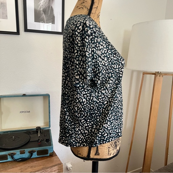 Current/Elliott The Clary Leopard Print Linen T-Shirt Size 1 - Picture 13 of 15
